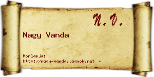 Nagy Vanda névjegykártya